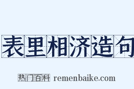 表里相济造句是什么意思的图片